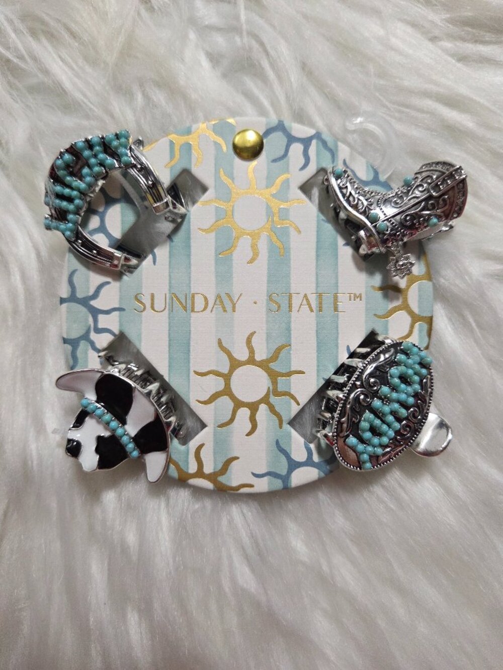Sunday State Cowgirl Theme Mini Claw Clips